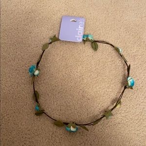 BRAND NEW Blue Floral Head Crown Accessory